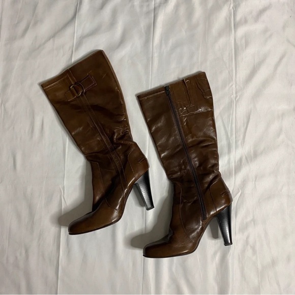 F&F Chestnut Heeled Boots with Buckle - Picture 5 of 6
